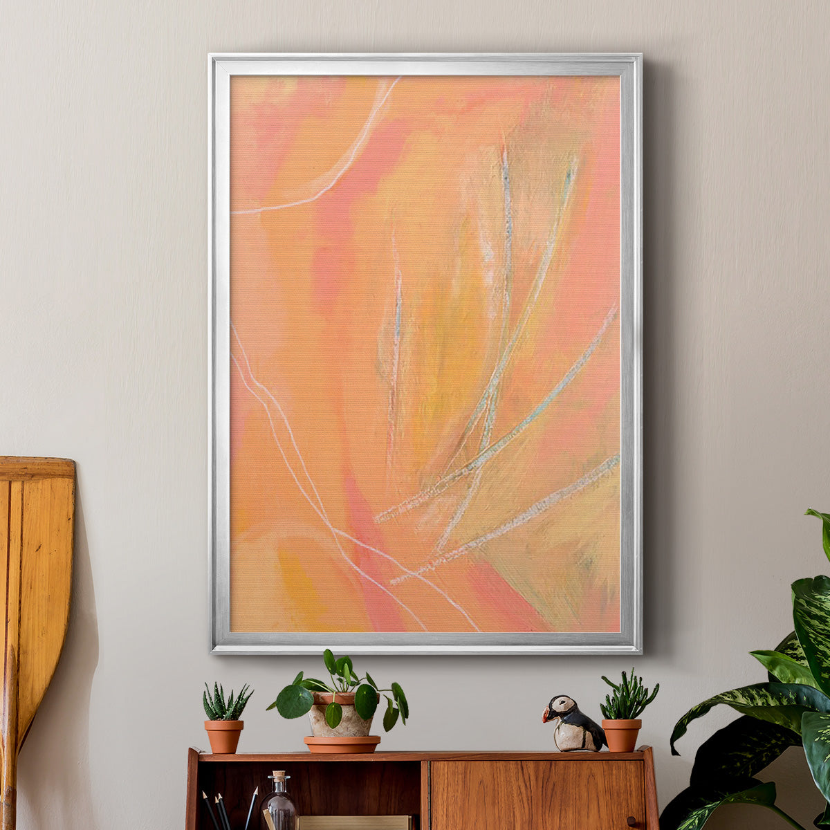 Peach Bliss II - Modern Framed Canvas Print