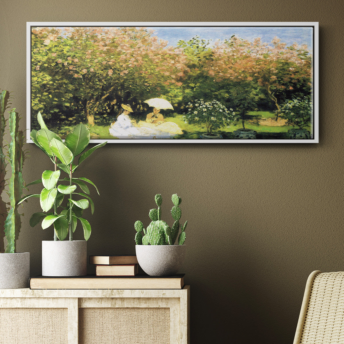 The Garden, 1872 - Floater Framed Canvas Print
