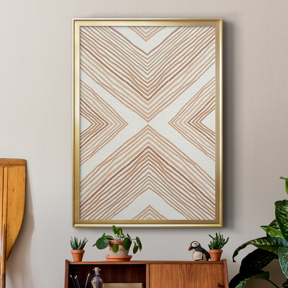 Diametric Clementine II - Modern Framed Canvas Print