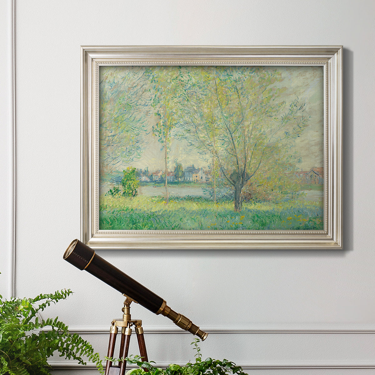 The Willows, 1880 - Ornate Framed Canvas Print