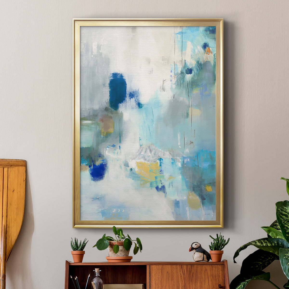 Celeste Motion II - Modern Framed Canvas Print