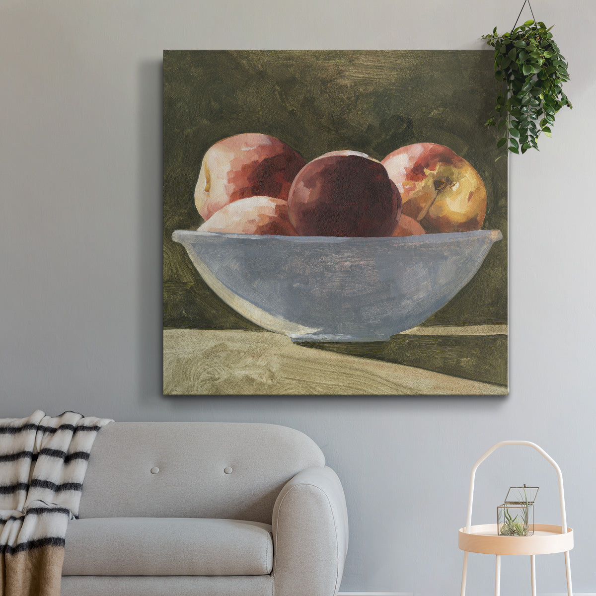 Bowl of Peaches II-Premium Gallery Wrapped Canvas - Ready to Hang