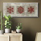 Burlap Music Snowflakes - Floater Framed Canvas Print