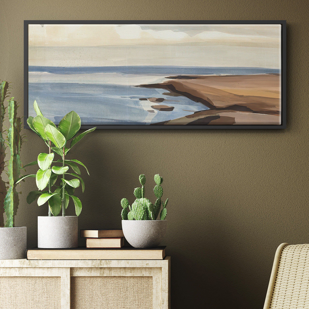 Shore Days II - Floater Framed Canvas Print