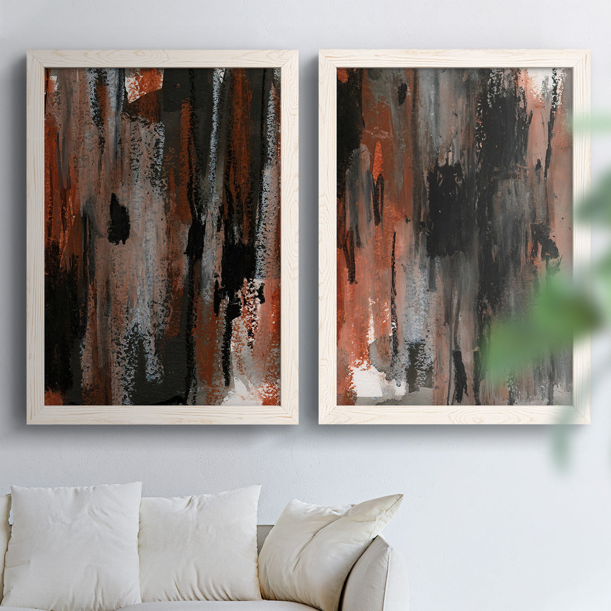 Loft Pastel VII - Premium Framed Canvas 2 Piece Set - Ready to Hang