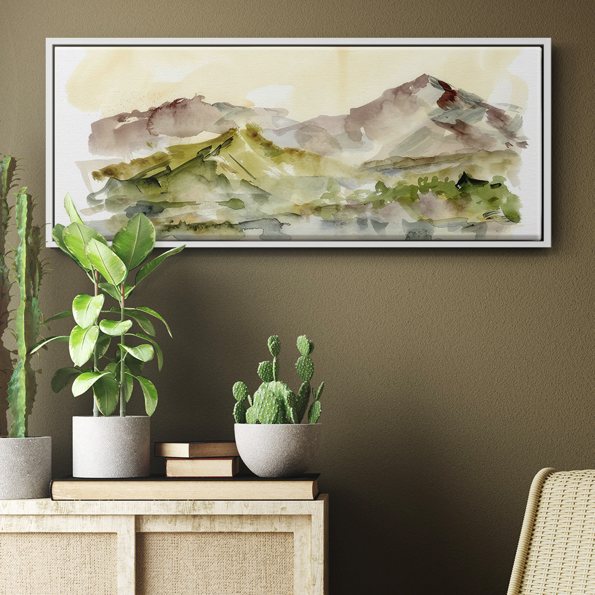 Plum Ridge II - Floater Framed Canvas Print
