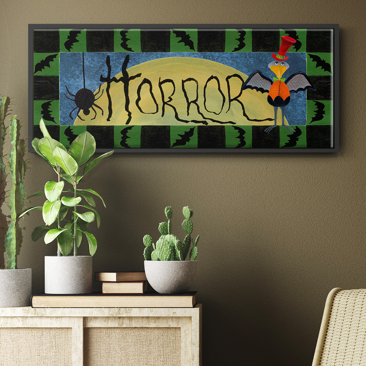 Halloween Trick or Treaters Collection D - Floater Framed Canvas Print