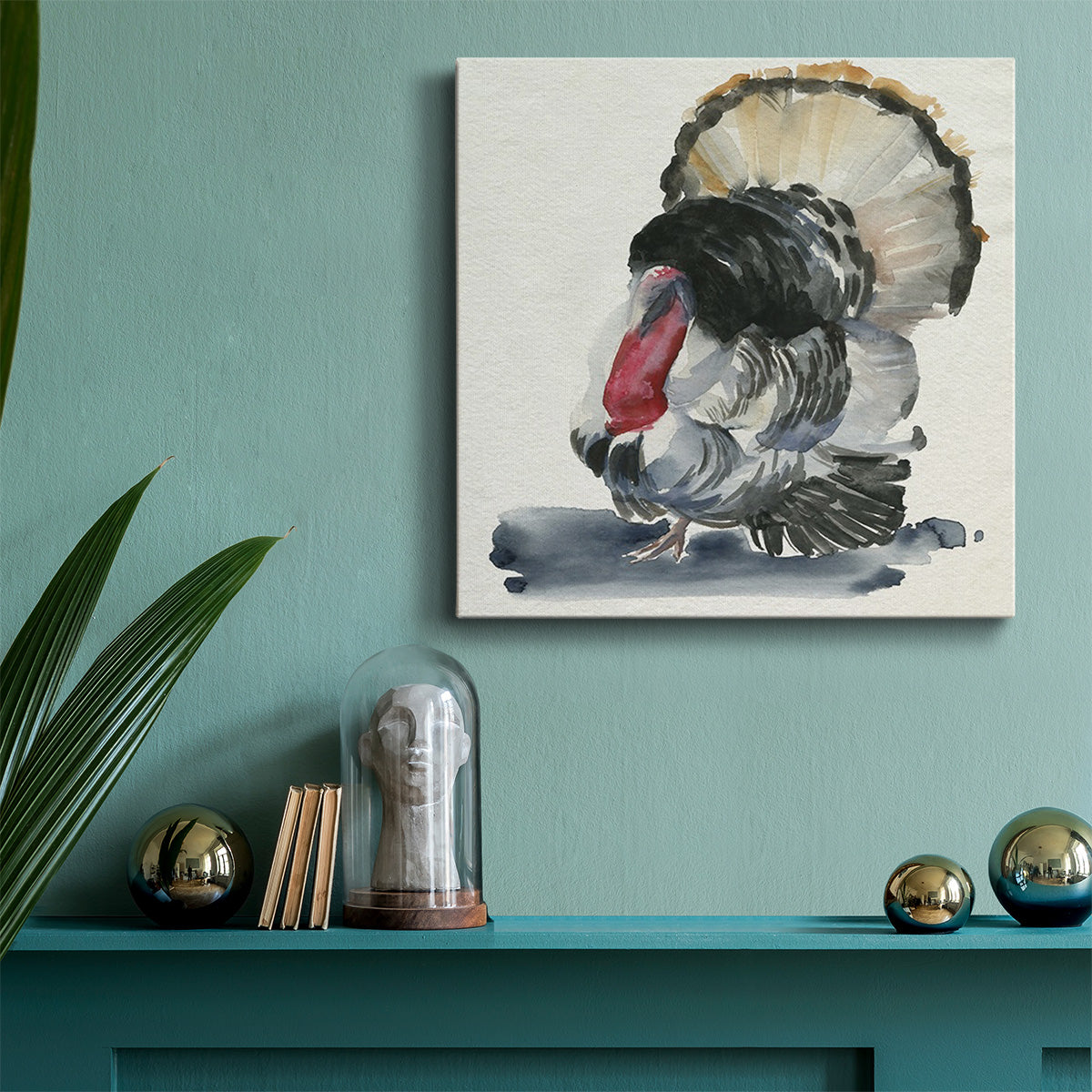 Watercolor Turkey II-Premium Gallery Wrapped Canvas - Ready to Hang