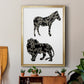 Ornamental Safari Animals I - Modern Framed Canvas Print