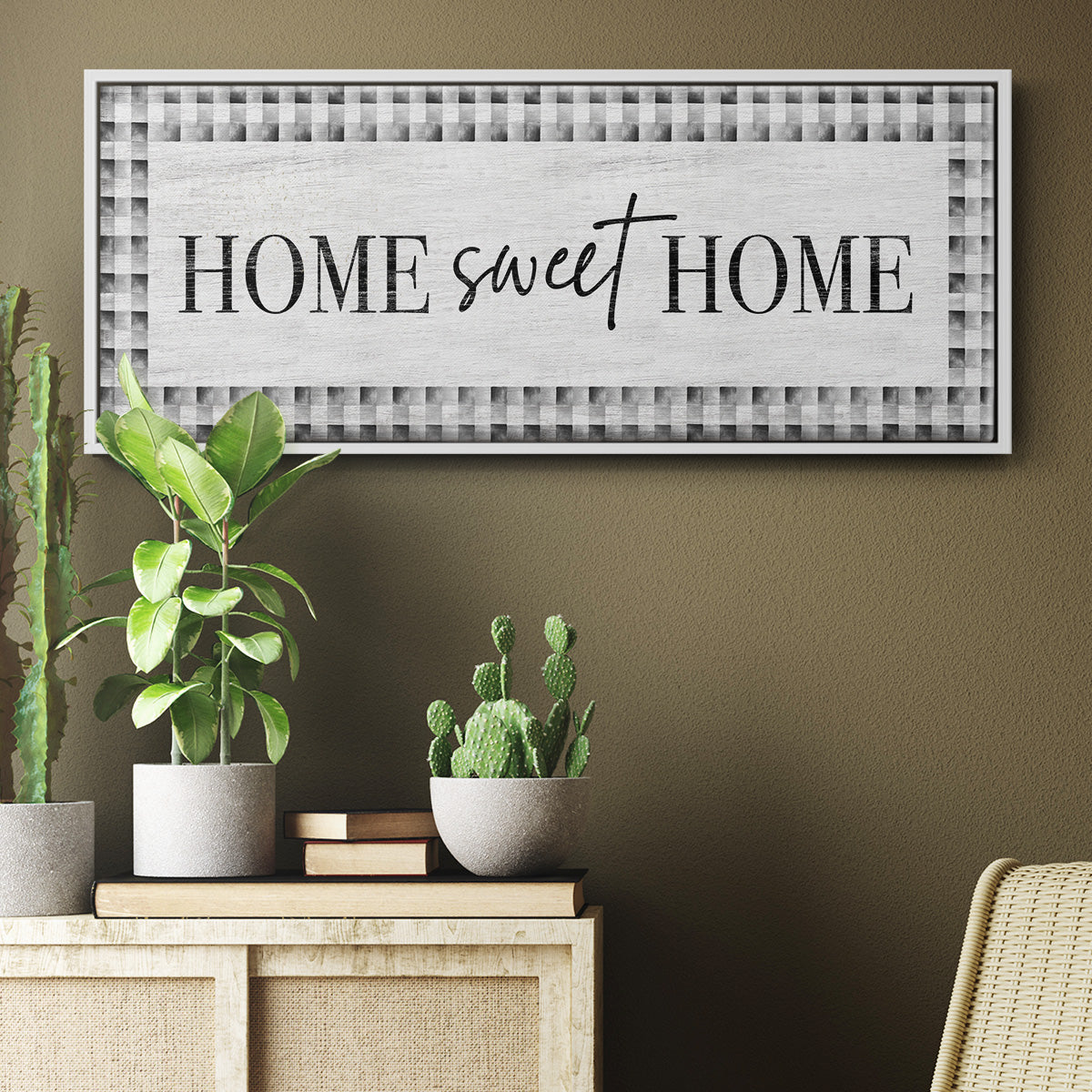 Home Sweet Home - Floater Framed Canvas Print
