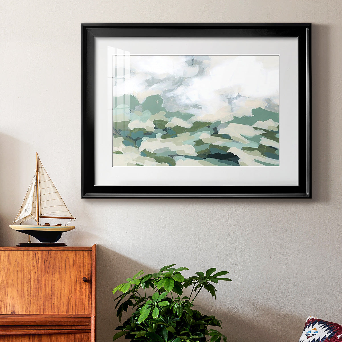 Verdant Hillside II Premium Framed Print - Ready to Hang