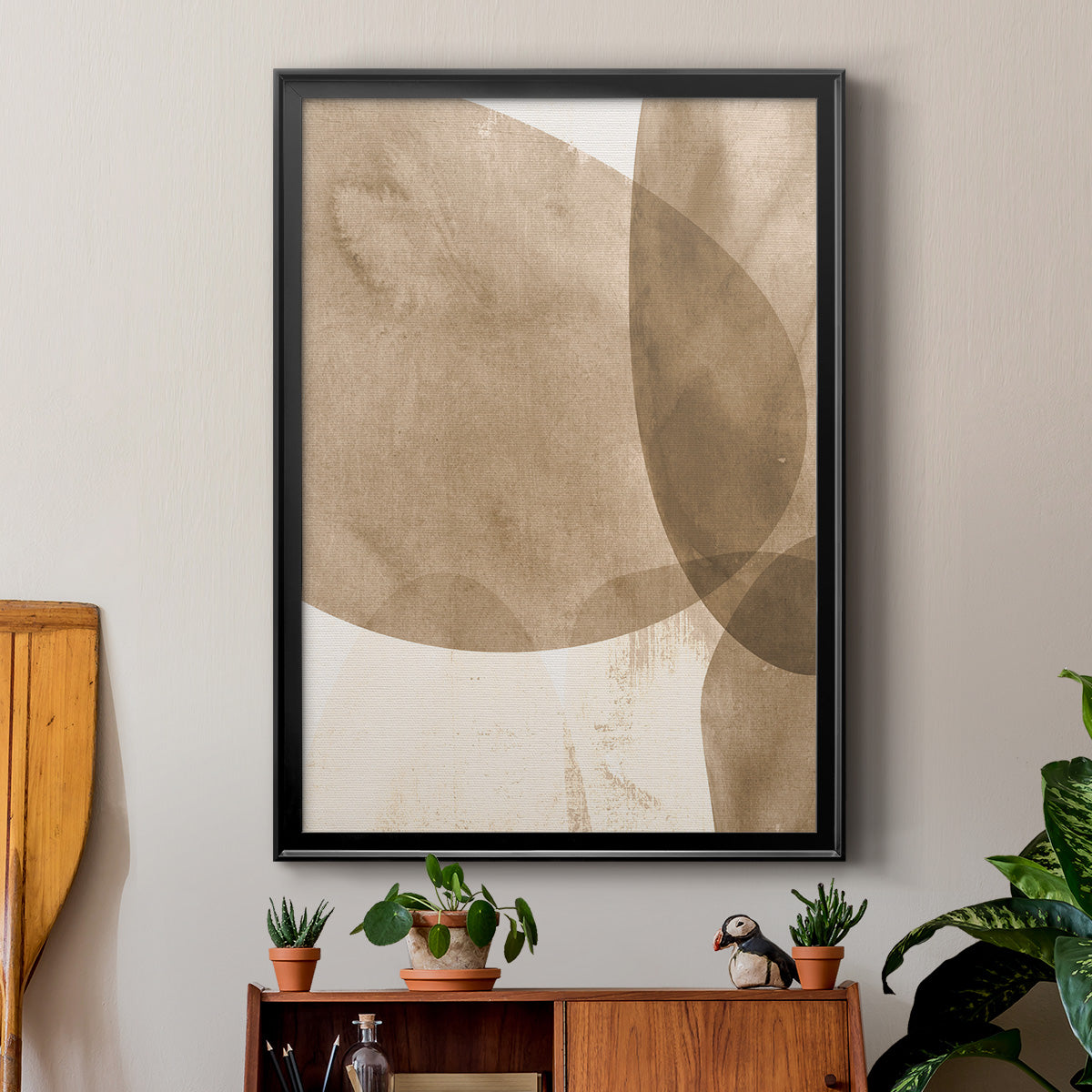 Neutral Object I - Modern Framed Canvas Print