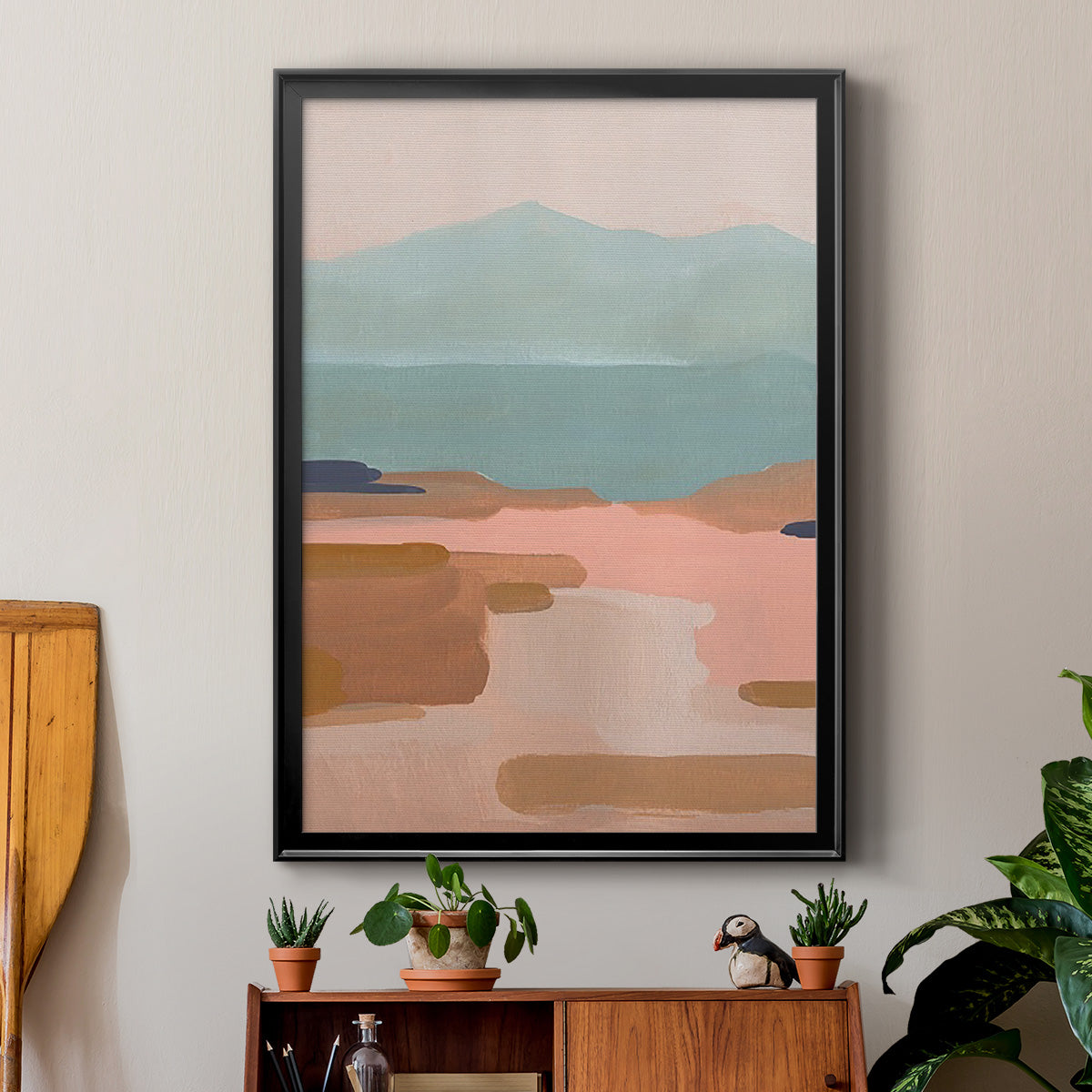 Desert Sunrise I - Modern Framed Canvas Print