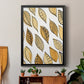 Patterned Leaf Shapes II - Modern Framed Canvas Print