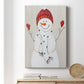 Festive Snowman III Premium Gallery Wrapped Canvas - Ready to Hang