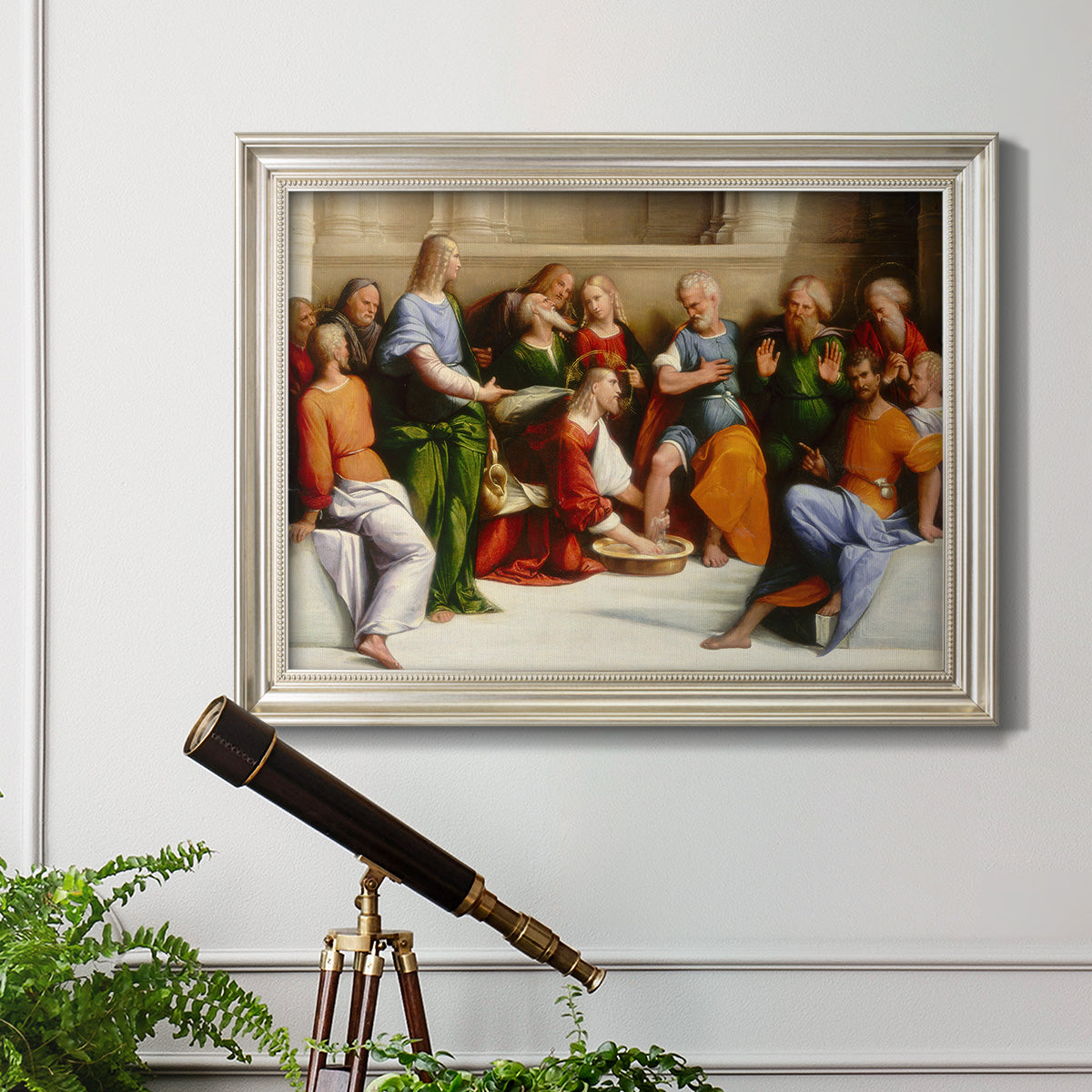 Christ Washing the Disciples' Feet - Ornate Framed Canvas Print