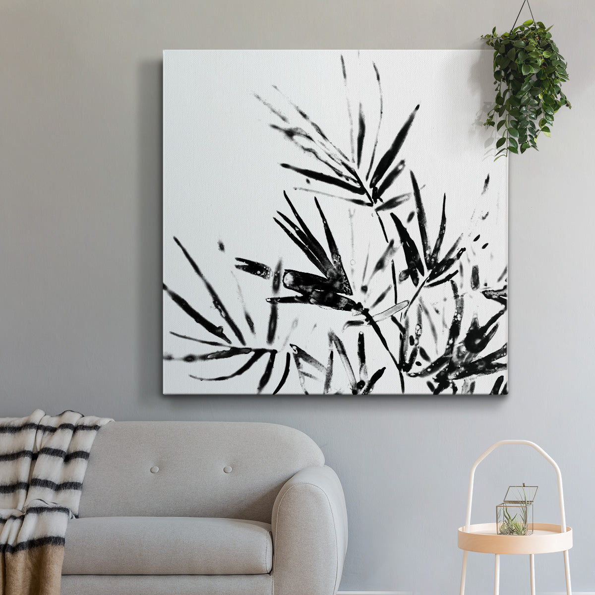 Monochrome Tropic II - Canvas Art Print