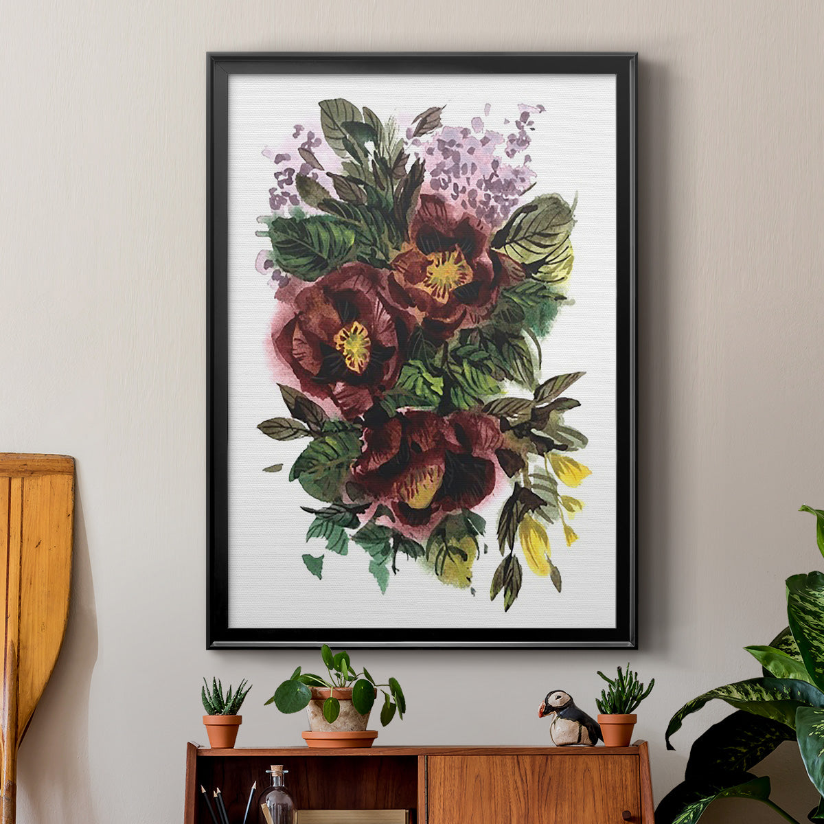 Garden Bouquets II - Modern Framed Canvas Print