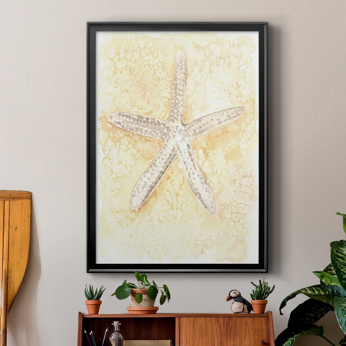Salty Seashell I - Modern Framed Canvas Print