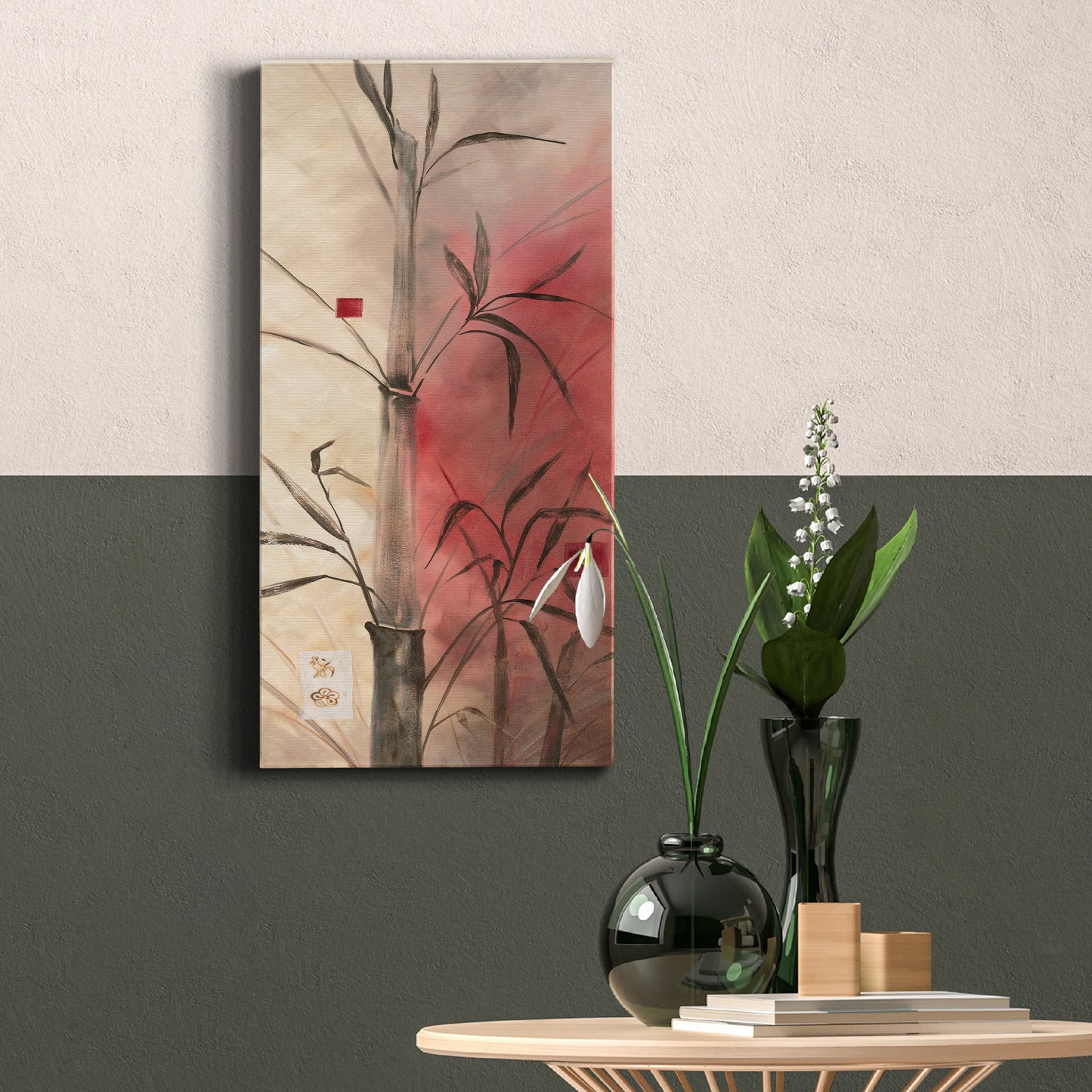 Bamboo Design I - Premium Gallery Wrapped Canvas - Ready to Hang