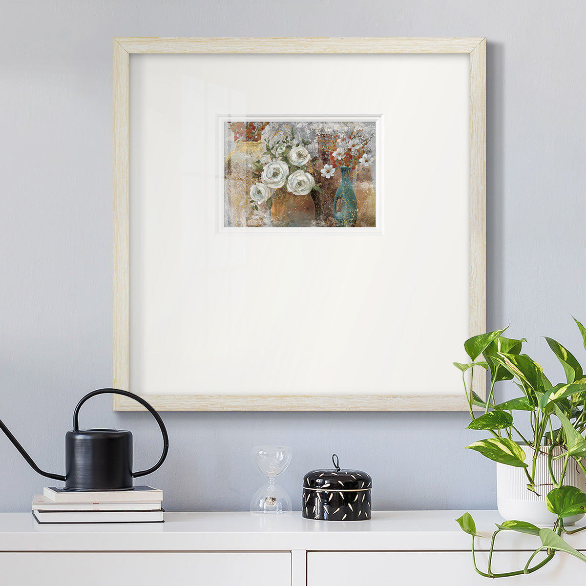 Vessels and Blooms Spice Premium Framed Print Double Matboard