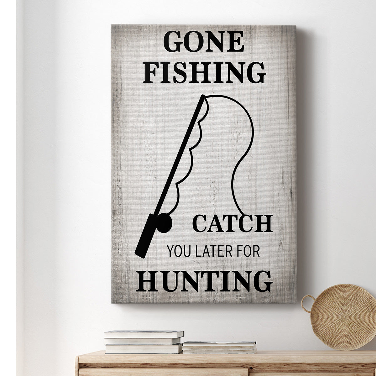 Gone Fishing Premium Gallery Wrapped Canvas - Ready to Hang