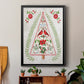 Christmas Folk Tree - Modern Framed Canvas Print