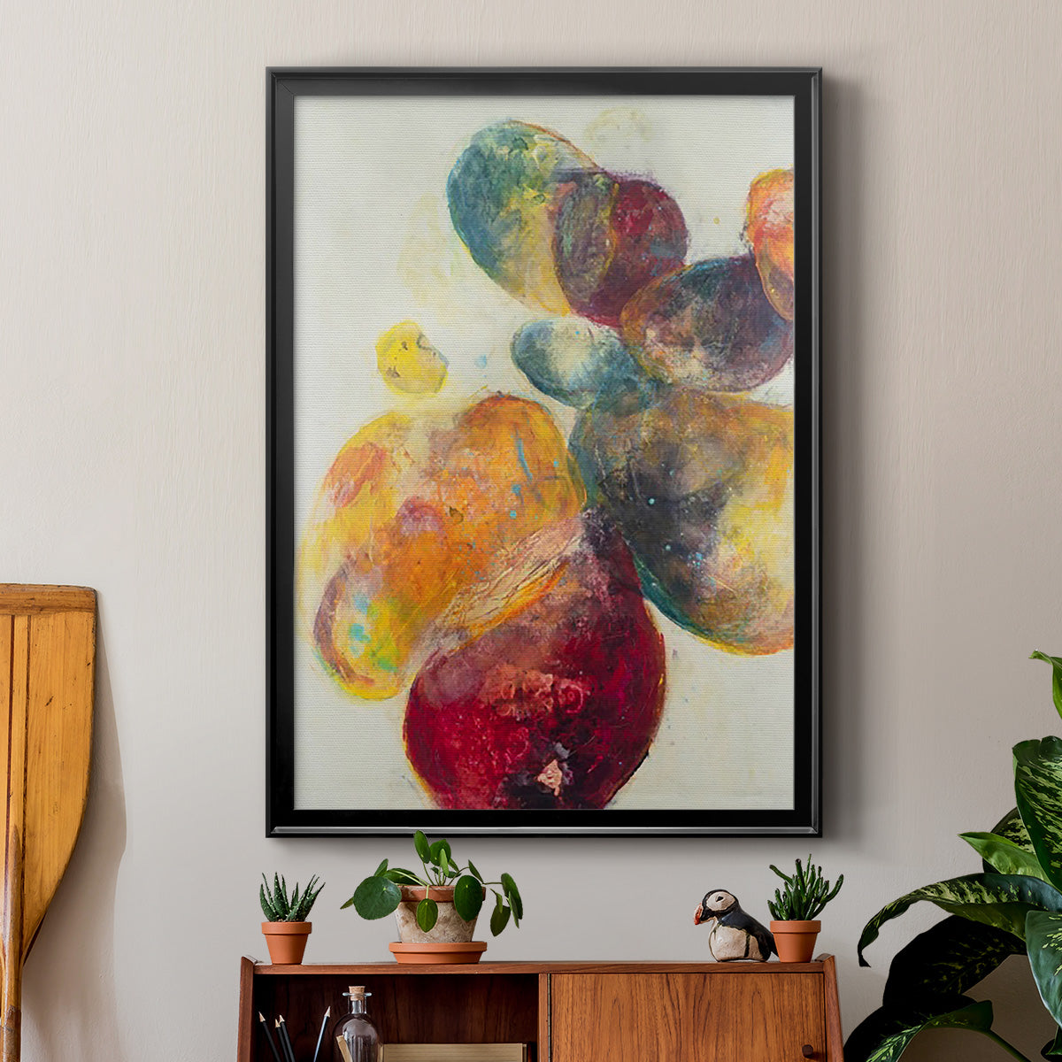 Earthy Fragments II - Modern Framed Canvas Print