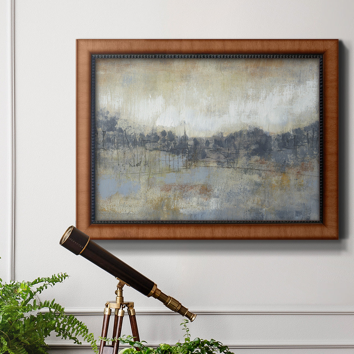 Cool Grey Horizon I Premium Framed Canvas- Ready to Hang