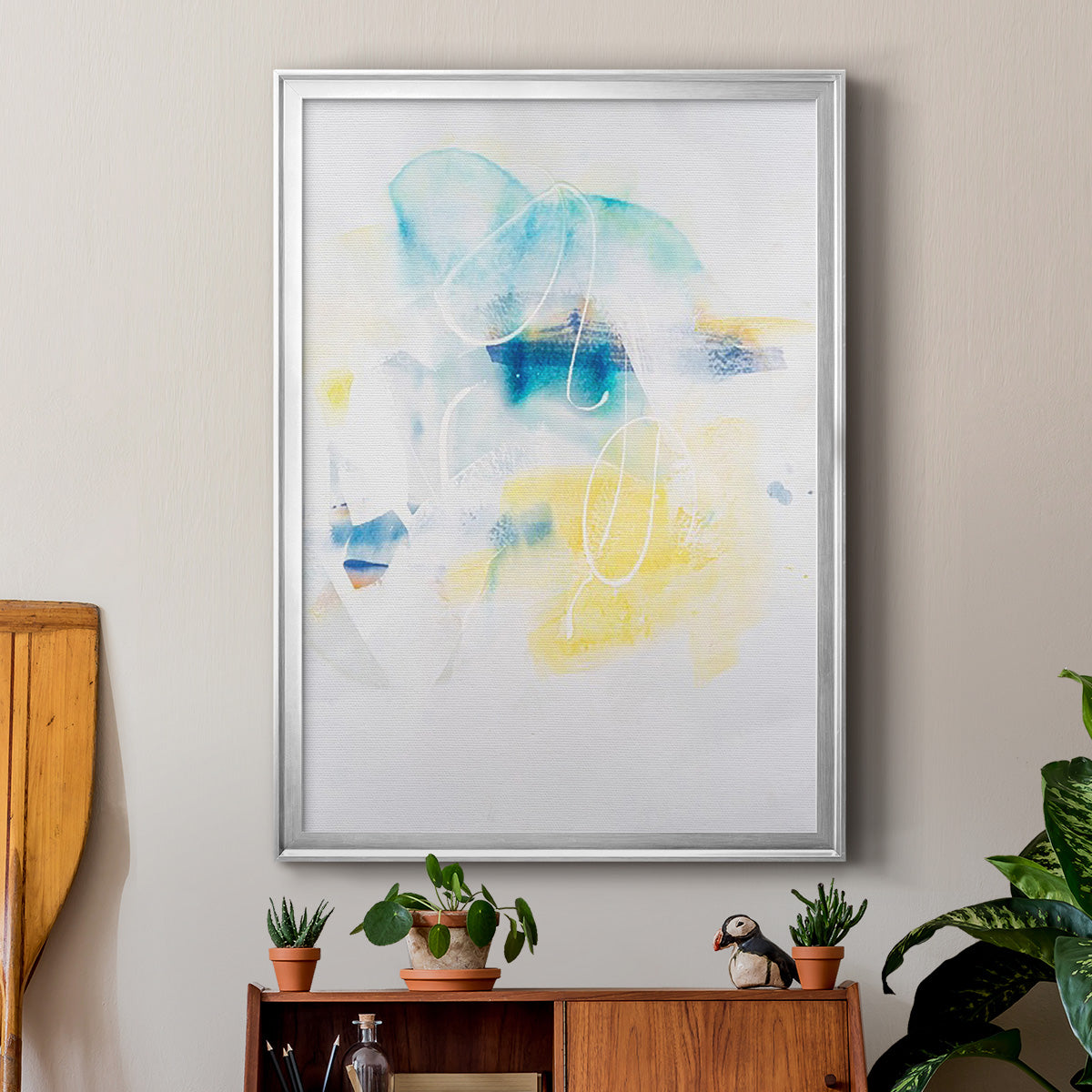 Spacial II - Modern Framed Canvas Print