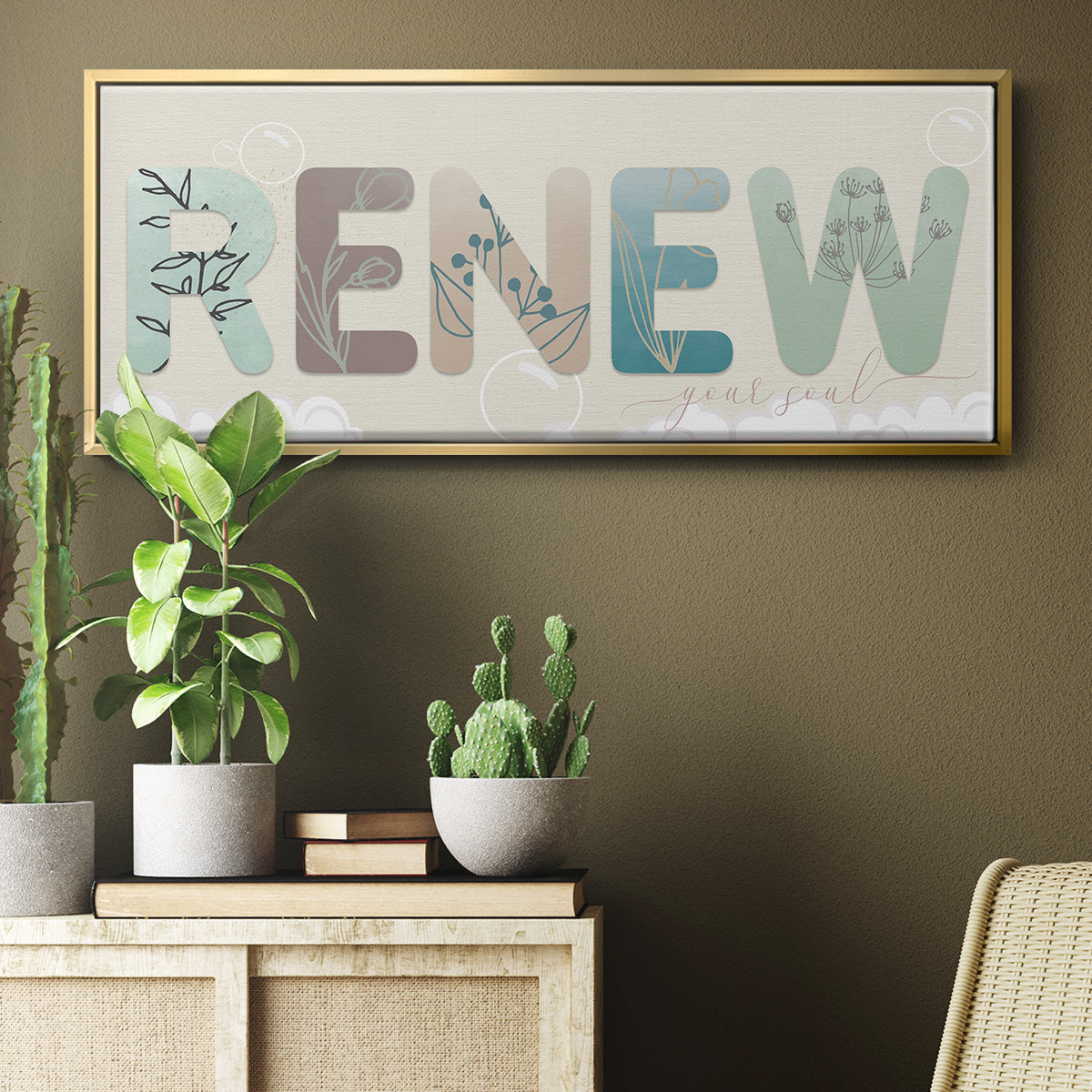 Renew Your Soul - Floater Framed Canvas Print