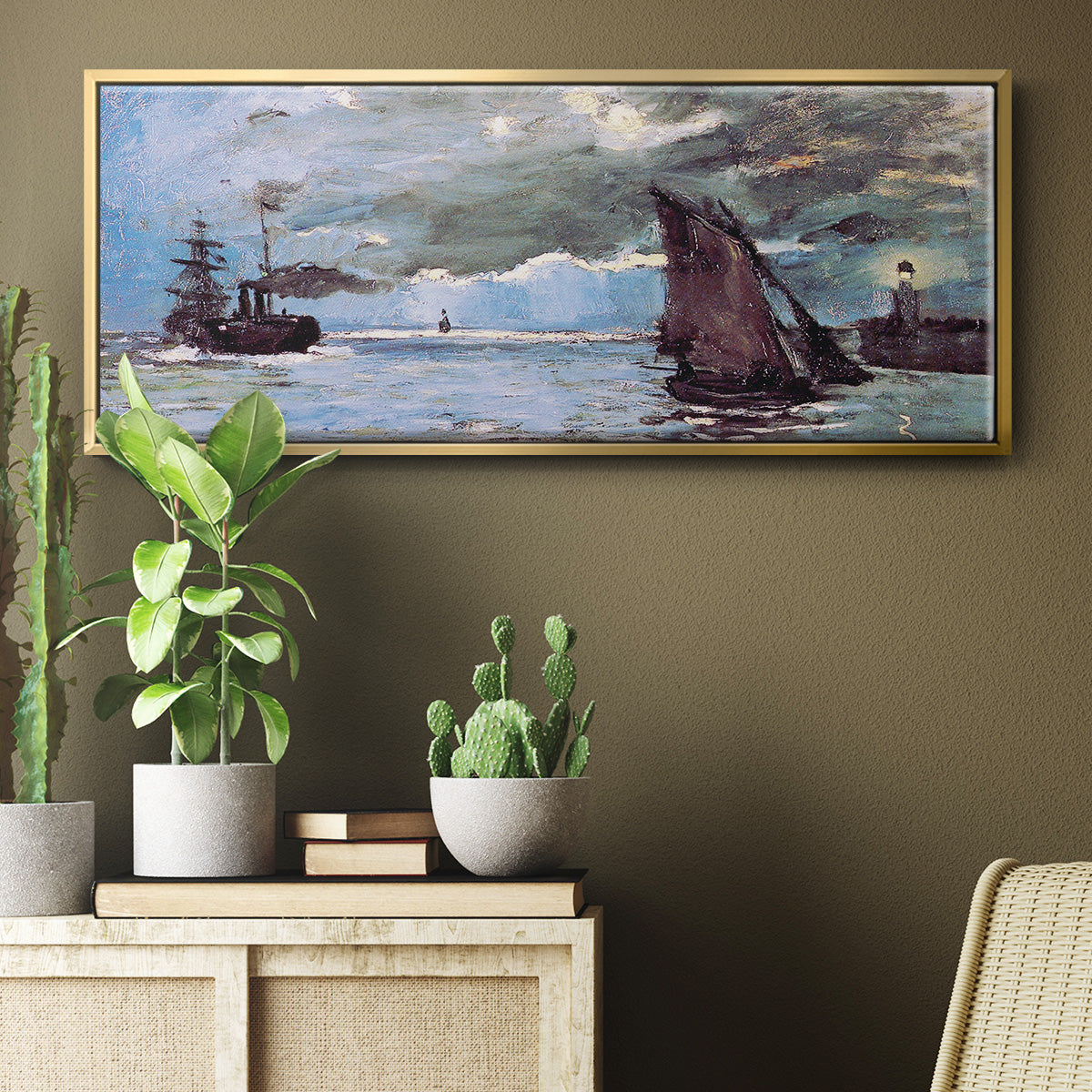 Seascape - Floater Framed Canvas Print