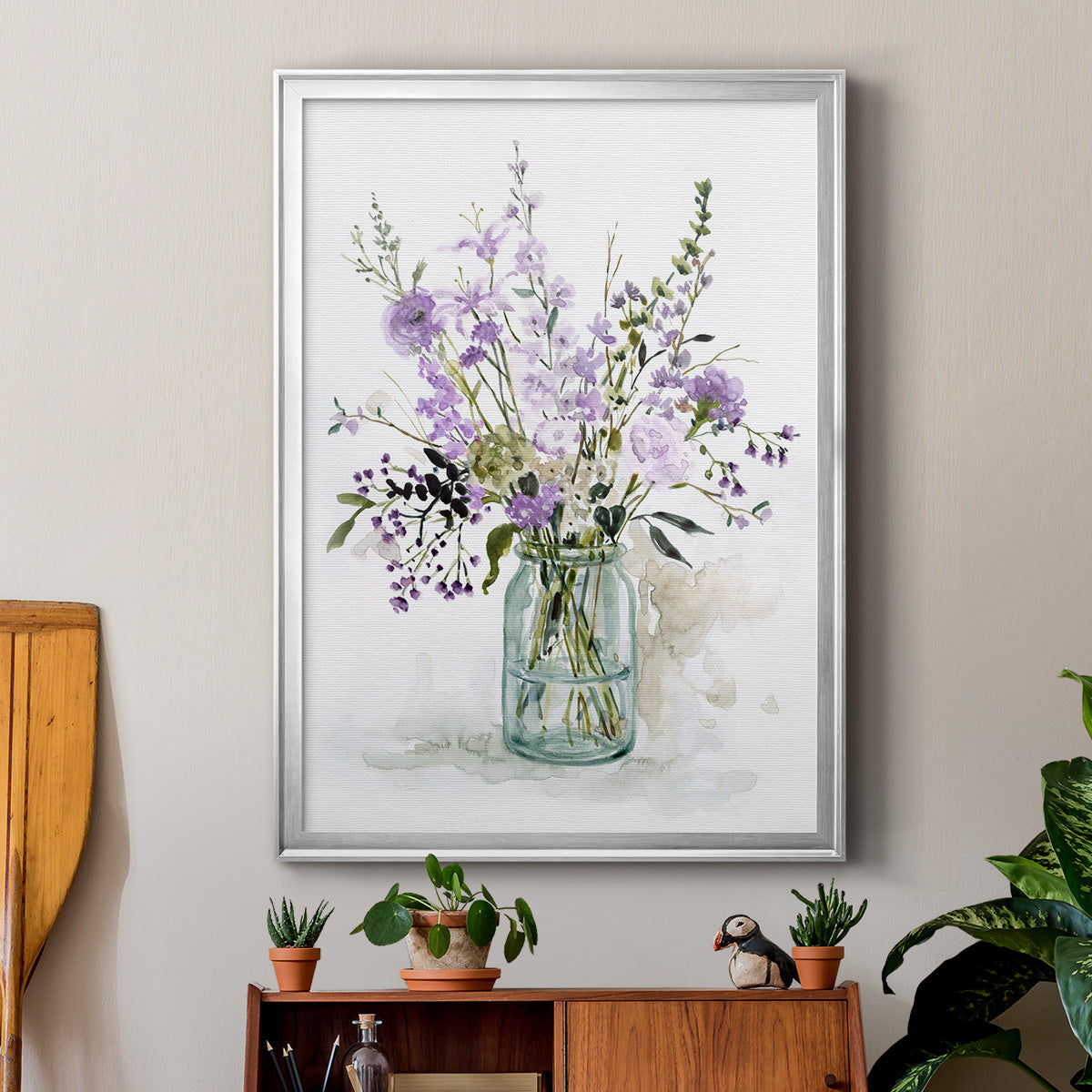 Purple Passion II - Modern Framed Canvas Print