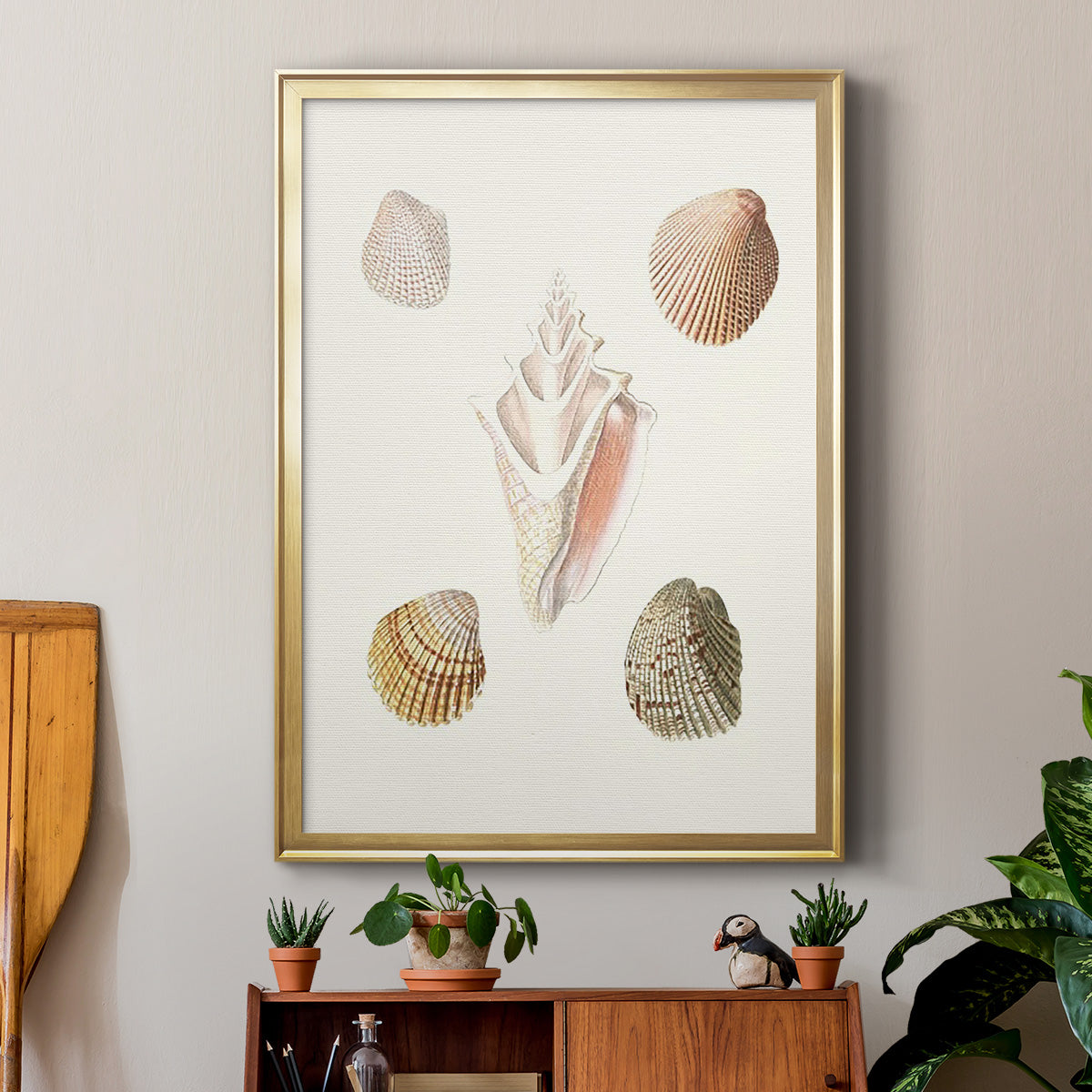 Pastel Knorr Shells IX - Modern Framed Canvas Print