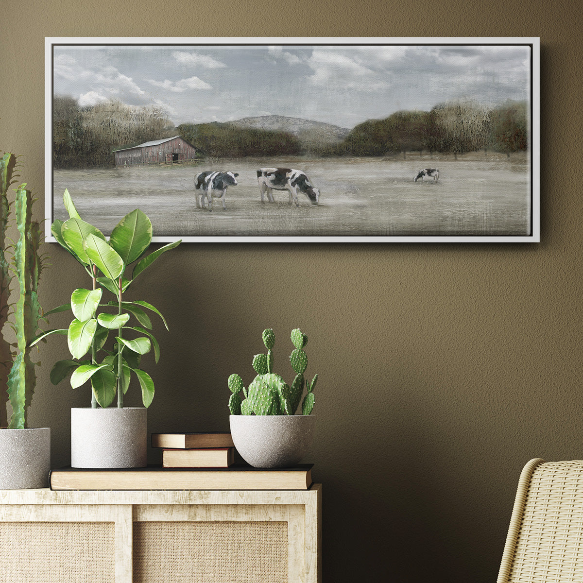Country Satisfaction - Floater Framed Canvas Print