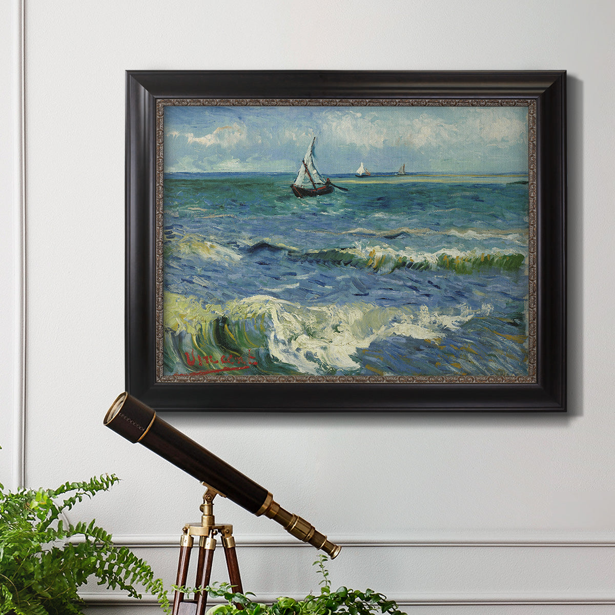 The Sea at Les Saintes - Ornate Framed Canvas Print