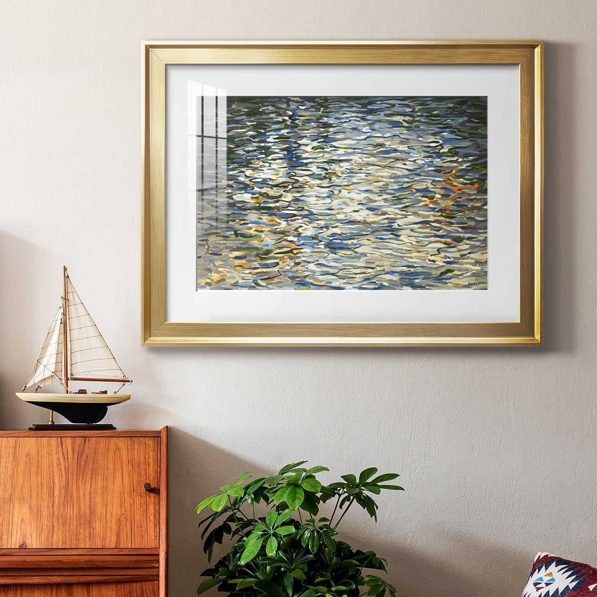 Water Reflections - Modern Framed Art Print