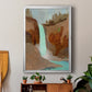 Turquoise Falls I - Modern Framed Canvas Print