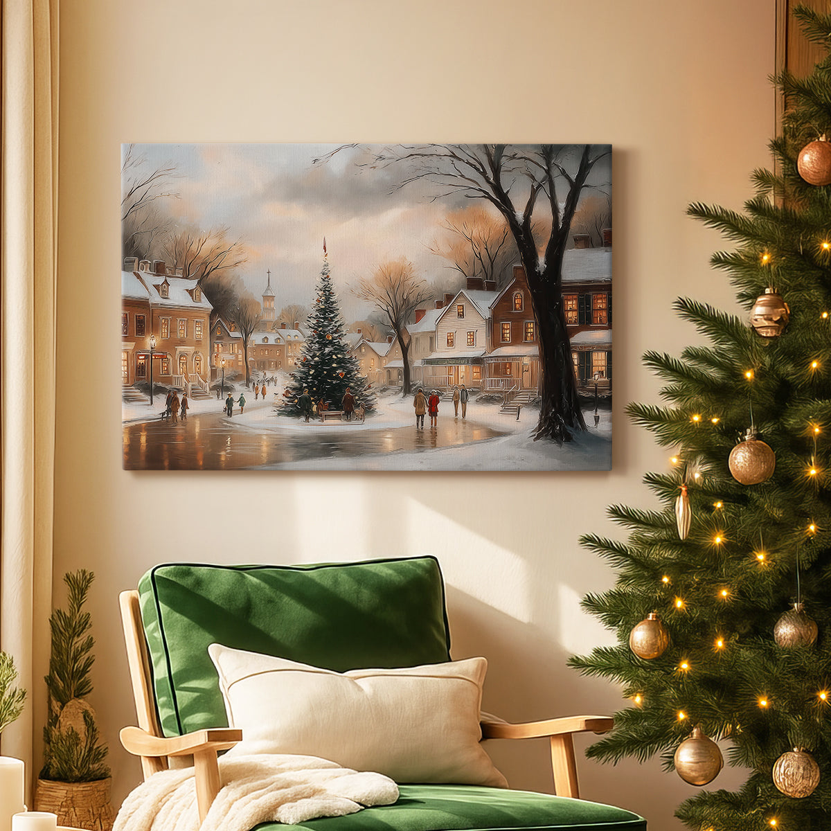Hearth of Amber Whisper - Canvas Art Print
