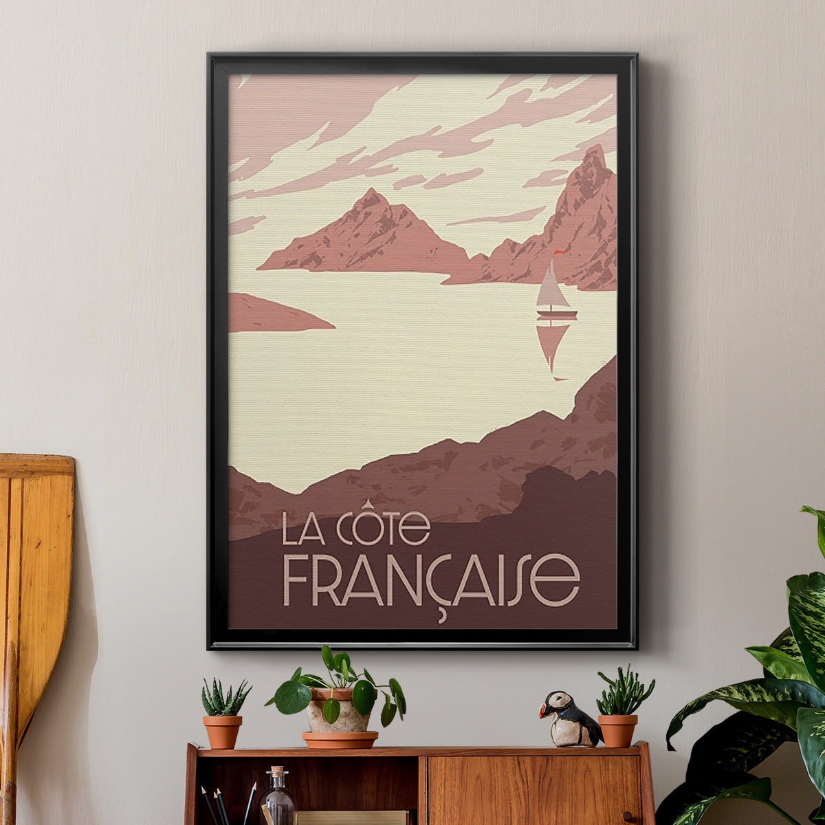 French Coast II - Modern Framed Canvas Print