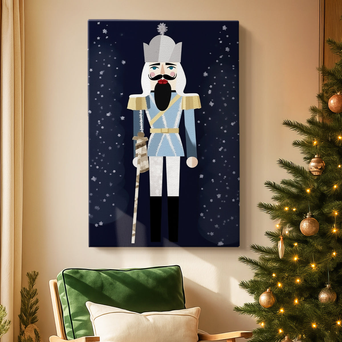 Chalk Nativity Whisper - Canvas Art Print