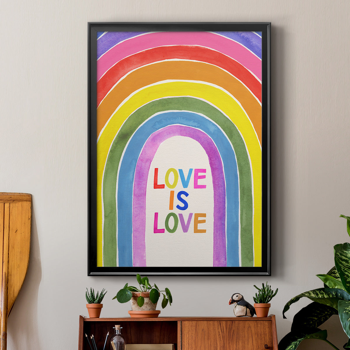 Love Loudly Collection B - Modern Framed Canvas Print