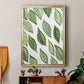 Patterned Leaf Shapes IV - Modern Framed Canvas Print