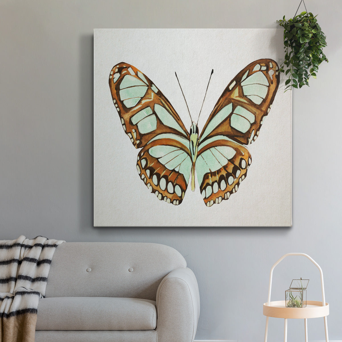 Mint Butterfly I - Canvas Art Print