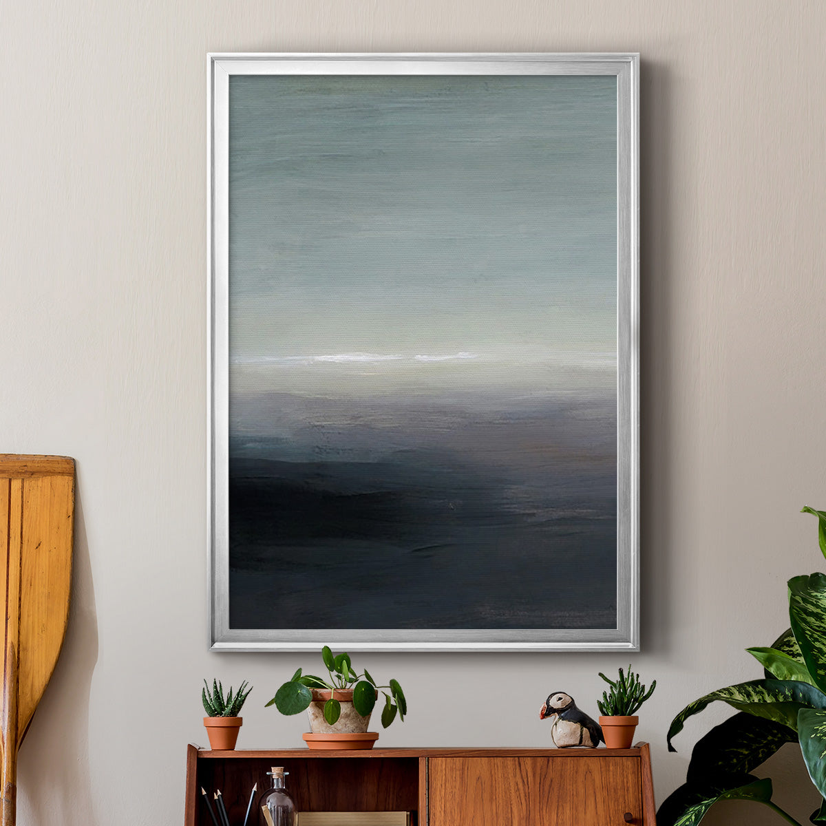 Windy Moor I - Modern Framed Canvas Print