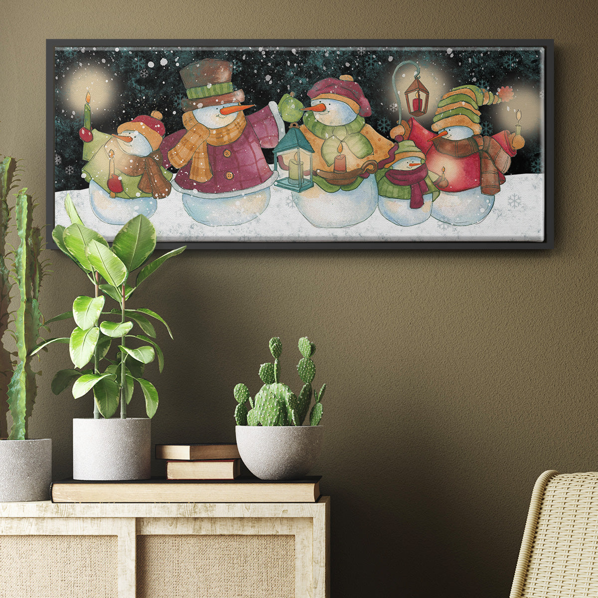 Christmas Lineup - Floater Framed Canvas Print