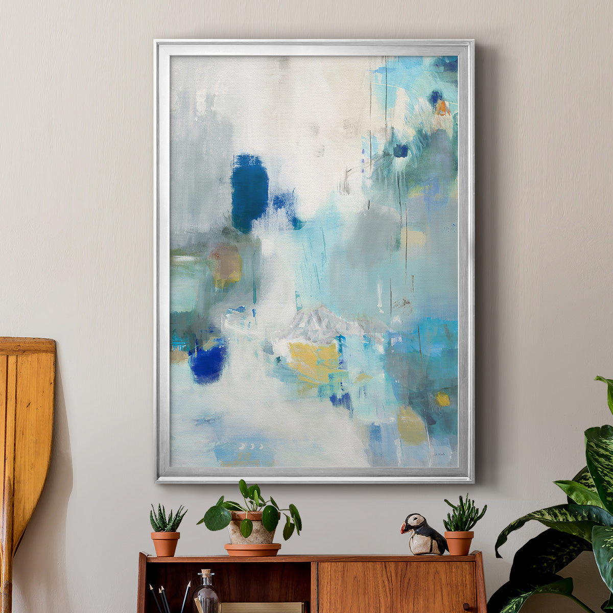 Celeste Motion II - Modern Framed Canvas Print