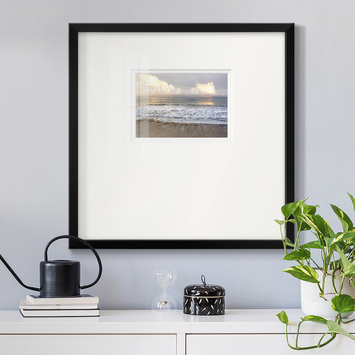 Ebbing Wave Premium Framed Print Double Matboard