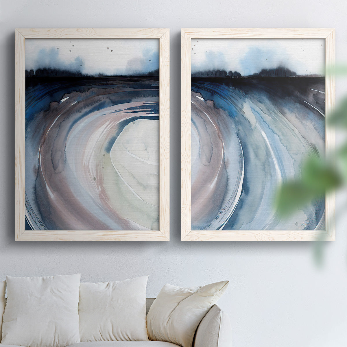 Geode Valley I - Premium Framed Canvas 2 Piece Set - Ready to Hang