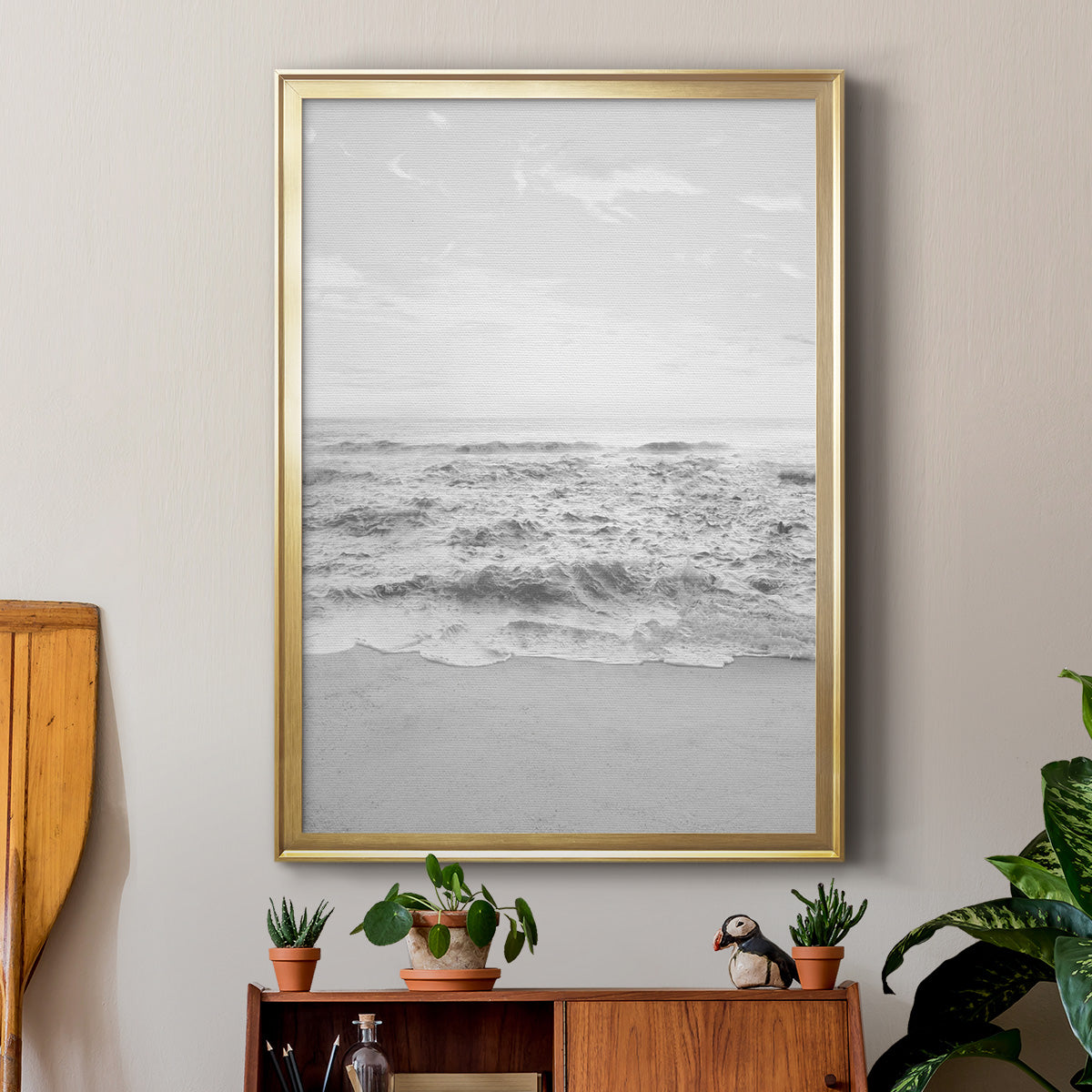 Gentle Tides I - Modern Framed Canvas Print